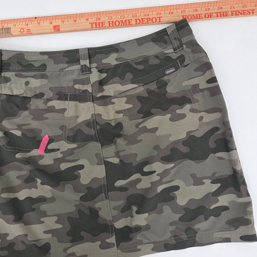 Eddie Bauer Adventurer Camo Skort Skirt Stretch Women 12-pull left rear pocket - Picture 7 of 7